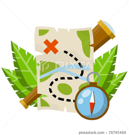 Treasure map. Pirate hidden treasure. Search for adventure and travel. Treasure map. Pirate hidden treasure. Search for adventure and travel. 78795489