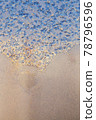 beautiful patterns on the window glass in winter 78796596