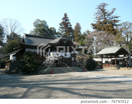 Suga Shrine, located in Miyamoto-cho, Oyama City, Tochigi Prefecture, worshiped by Ieyasu Tokugawa and dedicated the Mikoshi. Suga Shrine, located in Miyamoto-cho, Oyama City, Tochigi Prefecture, worshiped by Ieyasu Tokugawa and dedicated the Mikoshi. 78797012