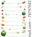 Watermelon seeds and vine borders 78797682