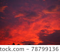 Beautiful sunset clouds dyed red 78799136