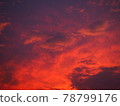Beautiful sunset clouds dyed red 78799176