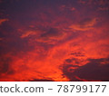 Beautiful sunset clouds dyed red 78799177