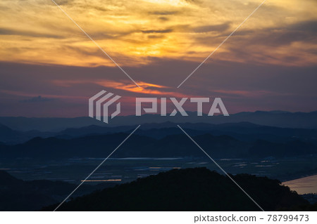 《Okayama Prefecture》 Evening view from Mt. Ontake [June] 78799473