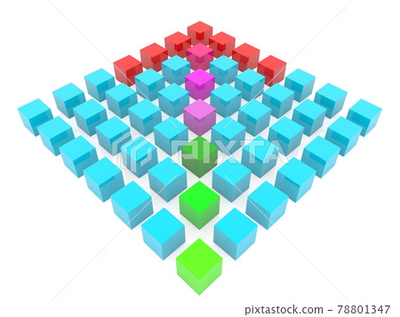 Arrow direction principle of colored blocks Arrow direction principle of colored blocks 78801347