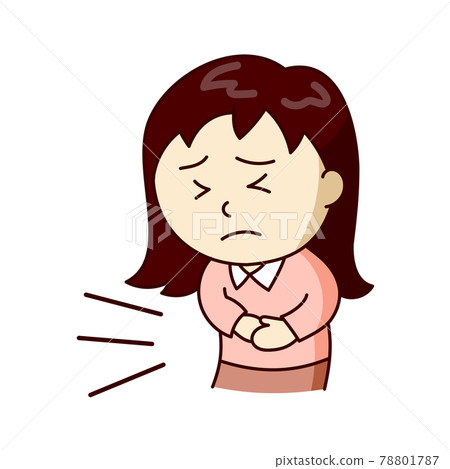 A woman who has a stomachache and is likely to suffer A woman who has a stomachache and is likely to suffer 78801787