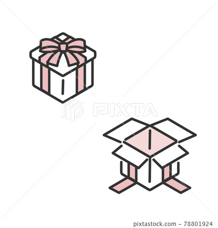 Illustration material of gift box / present box Illustration material of gift box / present box 78801924