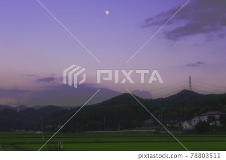 鄉村懷舊夜景 78803511