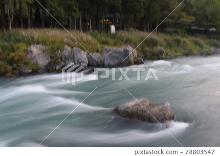 Tama River flowing through Mitake Gorge in Ome City, Tokyo Tama River flowing through Mitake Gorge in Ome City, Tokyo 78803547