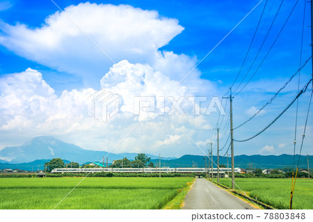 Countryside summer clouds 78803848