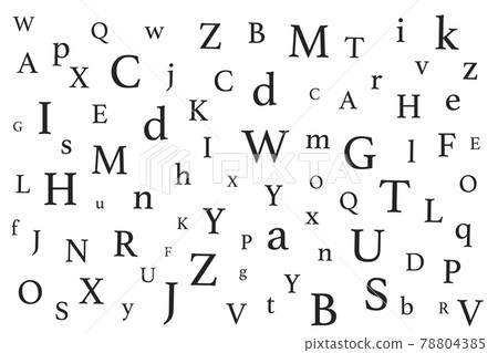 英文英文大寫和小寫字母語言AI矢量素材插圖 78804385