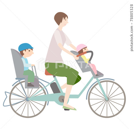 Electric bicycle child seat before and after children Electric bicycle child seat before and after children 78805328