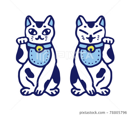 招財貓_手繪風格插畫素材集 78805796