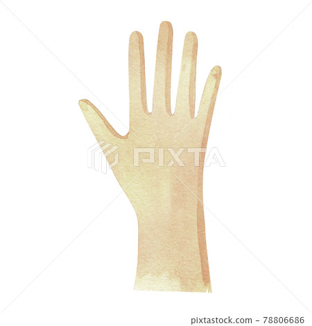 Watercolor human hand.-插圖素材 [78806686] - PIXTA圖庫