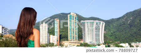 Real estate condo buildings city landscape banner Real estate condo buildings city landscape banner 78809727