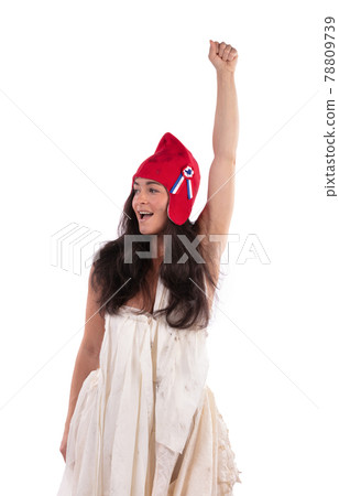 French Marianne with a phrygian cap French Marianne with a phrygian cap 78809739