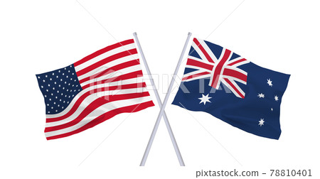 American and Australian flags 78810401