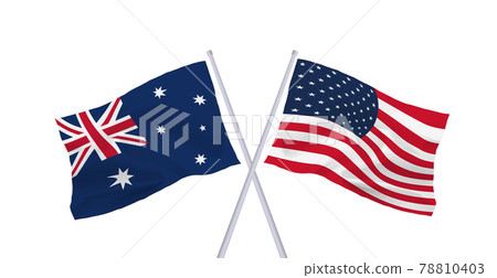 American and Australian flags American and Australian flags 78810403