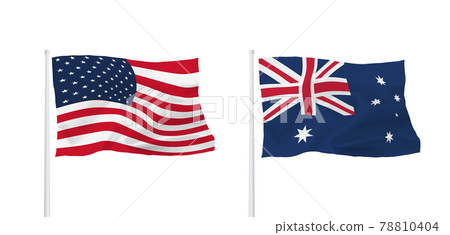 American and Australian flags 78810404