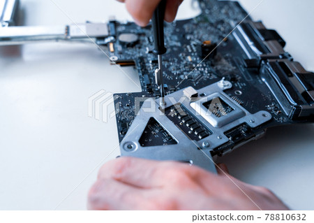 Computer repair hardware technology. Technician electronic pc service from engineer man. Digital chip maintenance. Computer repair hardware technology. Technician electronic pc service from engineer man. Digital chip maintenance. 78810632