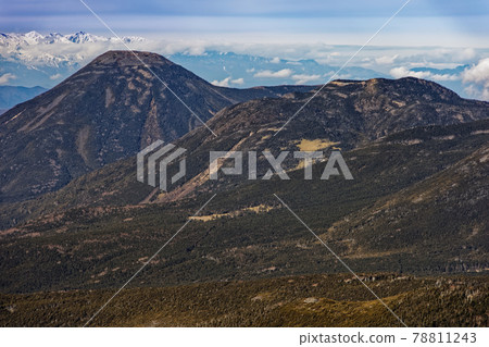 從八嶽山脈和天狗山看到的北橫岳和立科 從八嶽山脈和天狗山看到的北橫岳和立科 78811243