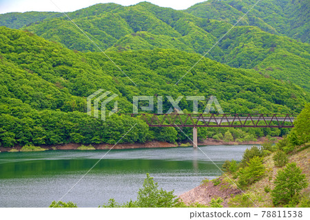 Scenery around Lake Ikari Yunishigawa Onsen Station Aizu Kinugawa Line Bridge Nikko City Scenery around Lake Ikari Yunishigawa Onsen Station Aizu Kinugawa Line Bridge Nikko City 78811538