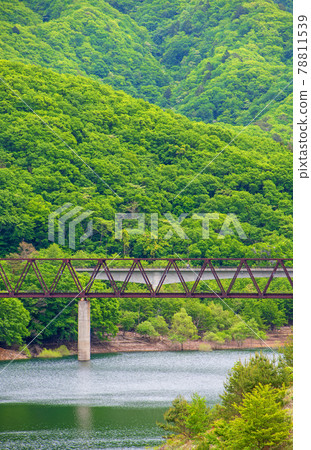 碇西川溫泉站附近的風景 會津鬼怒川線大橋 日光市 78811539