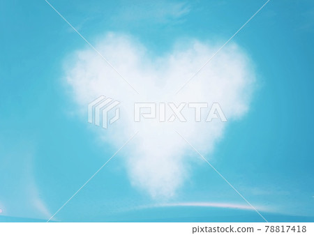 Abstract heart-shaped clouds in the sky - Stock Illustration [78817418 ...