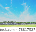Park covered with blue sky in the morning 78817527