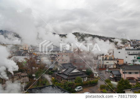 Beppu's steamy hot spring town, Oita Prefecture, Japan 78817800