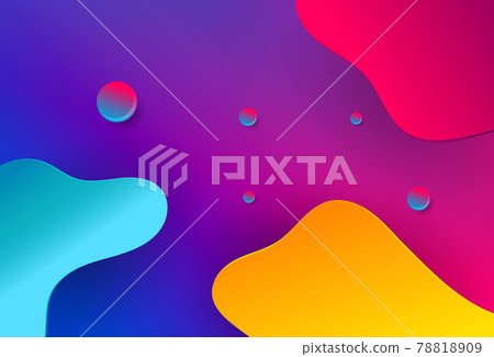 Abstract full color water drop paper art vector... - Stock Illustration ...
