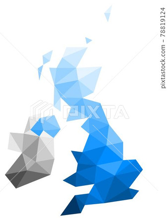 Uk Map Polygon File Polygonal United Kingdom vector world map on... - Stock Illustration ...