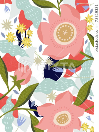 Illustration of pop flowers 78819321