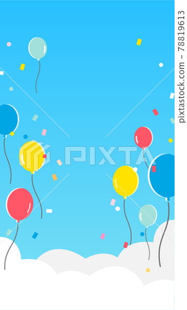 Sky and clouds, balloon background / frame material 78819613