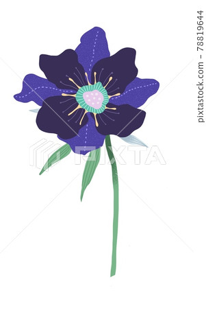 Fashionable and pop purple flowers 78819644