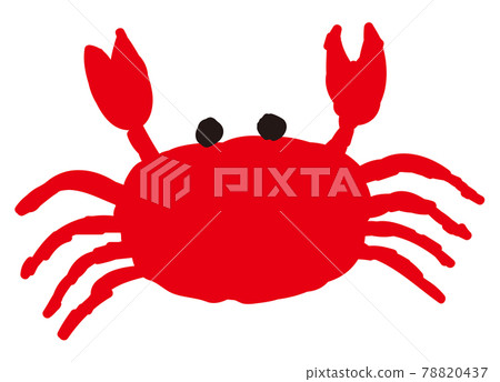 Hand-painted red crab 78820437