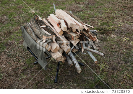 Dead branches, twigs, and firewood for bonfires collected at the campsite 78820870