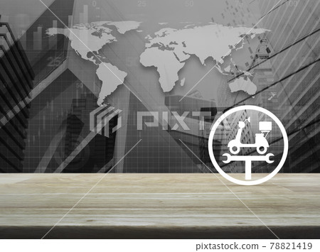 Business repair motorcycle service concept, Elements of this image furnished by NASA 78821419