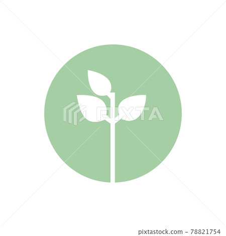 Seedling icon. Green growing tree on white Seedling icon. Green growing tree on white 78821754