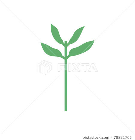 Seedling icon. Green growing tree on white Seedling icon. Green growing tree on white 78821765