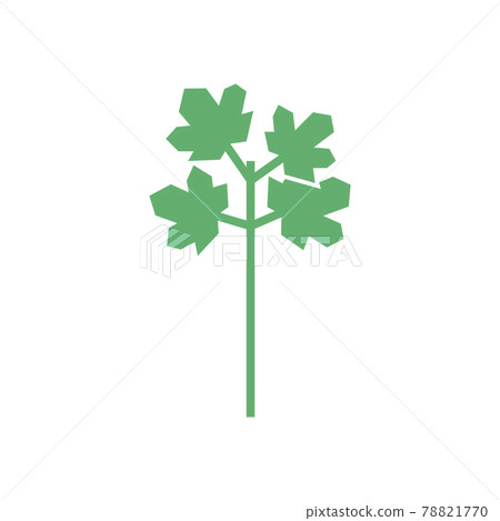 Seedling icon. Green growing tree on white 78821770