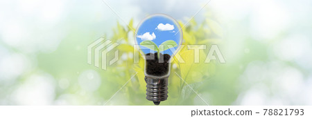 Select and click on earth-friendly electricity (eco, use of renewable energy, power generation that emits as little carbon dioxide as possible) 78821793