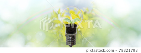 Earth-friendly electricity (eco, use of renewable energy, power generation that emits as little carbon dioxide as possible) 78821798