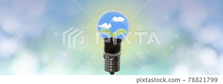 Earth-friendly electricity (eco, use of renewable energy, power generation that emits as little carbon dioxide as possible) 78821799