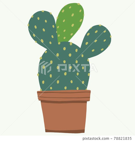 Simplicity cactus plant freehand drawing flat design. 78821835