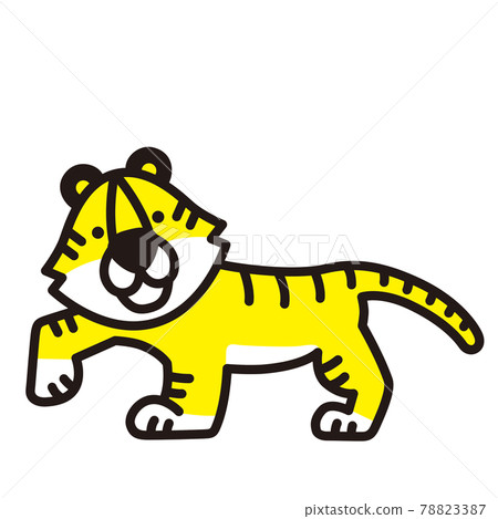 Tiger character illustrations that can be used for the New Year's greetings 78823387