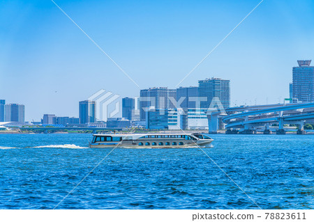 Cityscape of Tokyo Scenery around Shibaura South Wharf Park Cityscape of Tokyo Scenery around Shibaura South Wharf Park 78823611