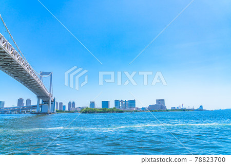 Cityscape of Tokyo Scenery around Shibaura South Wharf Park Cityscape of Tokyo Scenery around Shibaura South Wharf Park 78823700