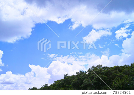 藍色的天空和雲圖像 藍色的天空和雲圖像 78824501