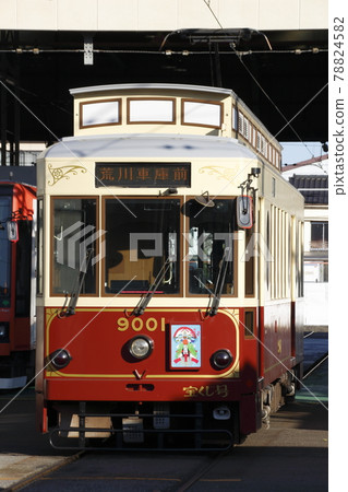 [SA]都電荒川線9000系列復古列車（酒紅色） 78824582